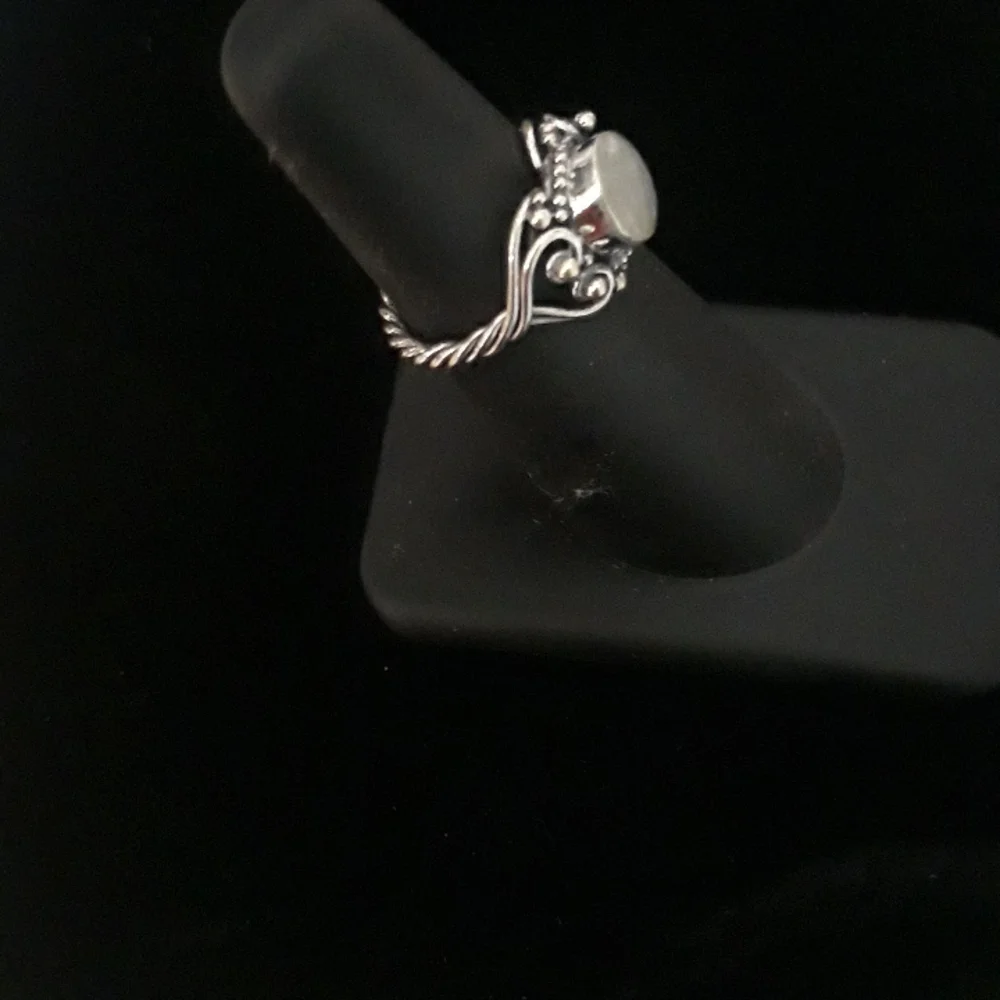 925 Sterling Silver moon stone